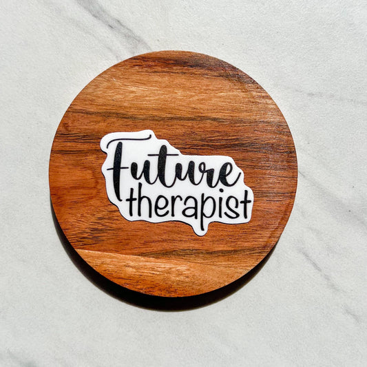 Future therapist sticker, water resistant sticker, mental health, boho sticker, water bottle sticker, therapist gift, mental health gift