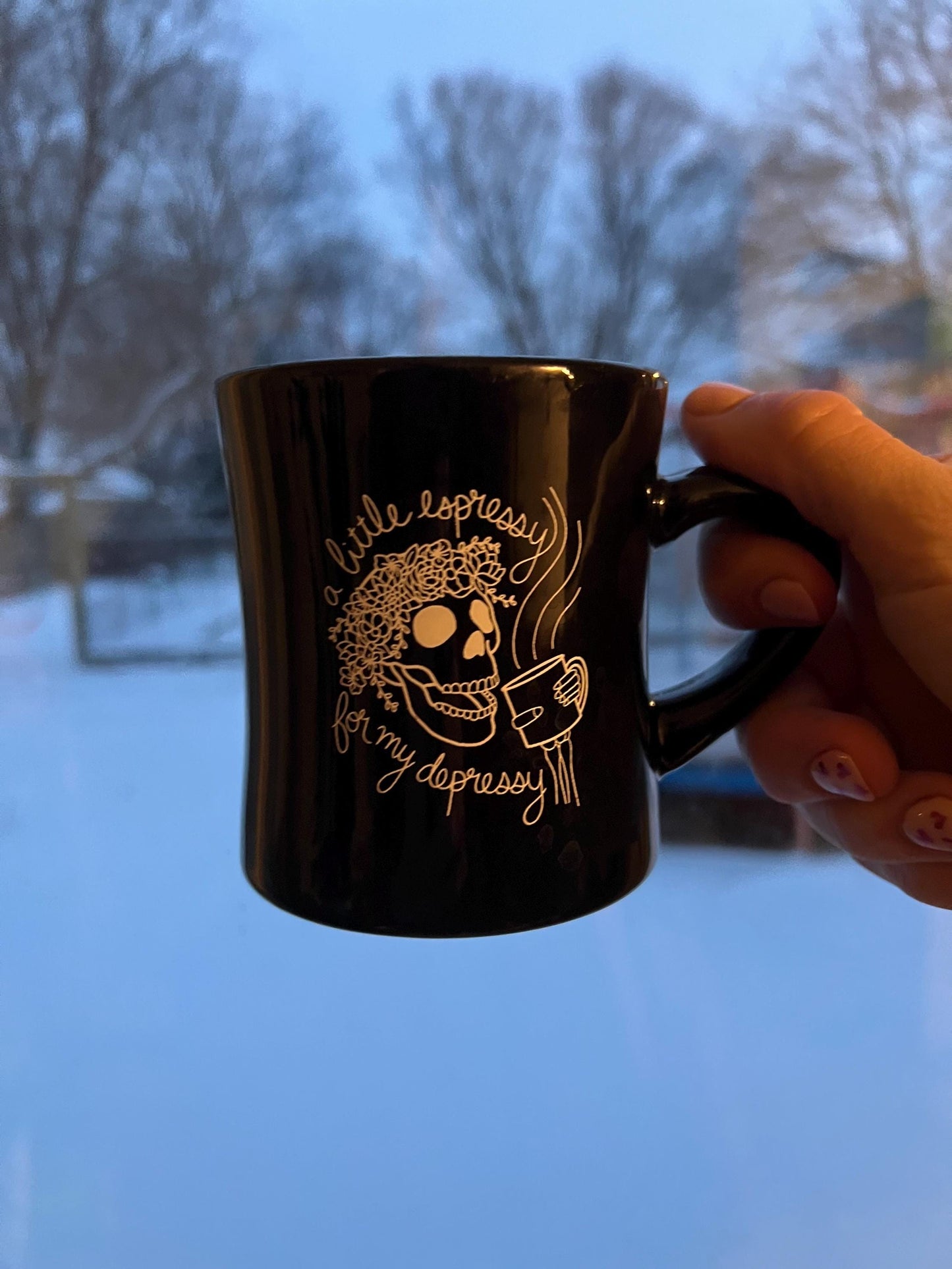 A little espressy for my depressy coffee cup, coffee mug