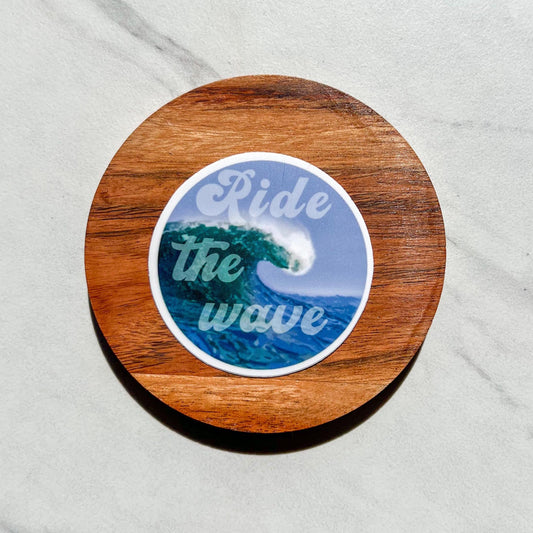 Ride the wave sticker, anxiety sticker, mental health sticker, panic attack sticker, anxiety attack sticker, recovery sticker