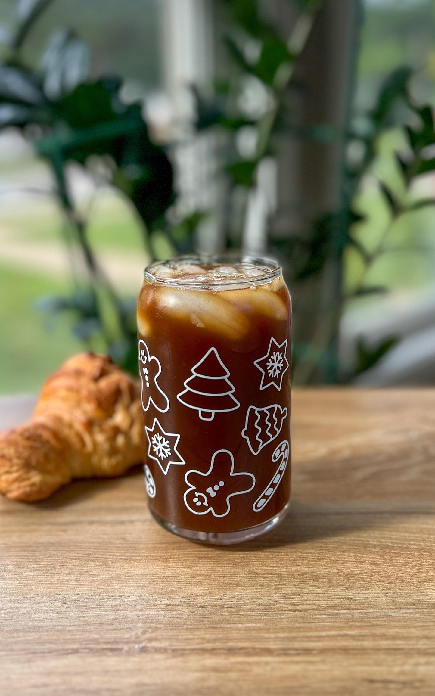 Dishwasher safe Christmas cookies cup, therapy cup, mental health cup, gift for therapist, iced coffee cup, glass can, cookies cup