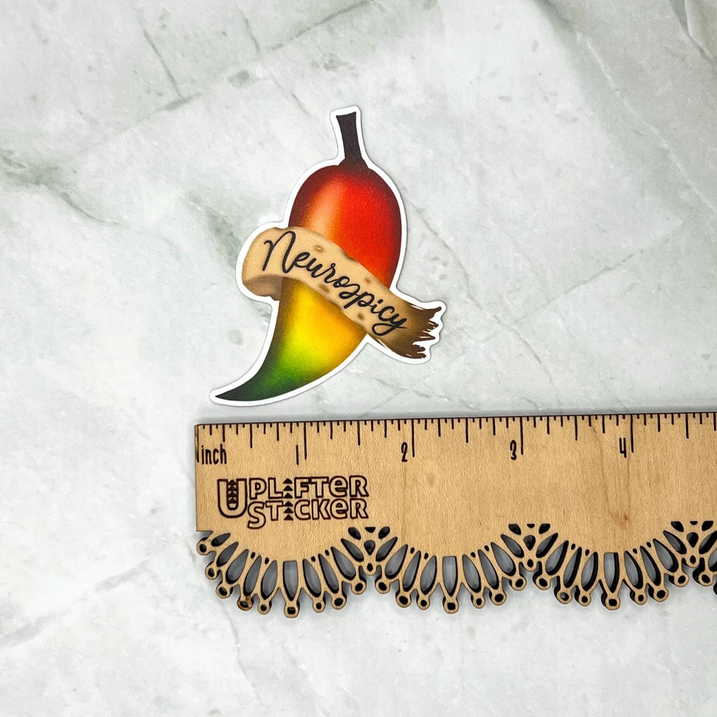 Neurospicy sticker, mental health sticker, waterproof sticker, water bottle sticker, ADHD sticker, Audhd, anxiety sticker, hot peppers