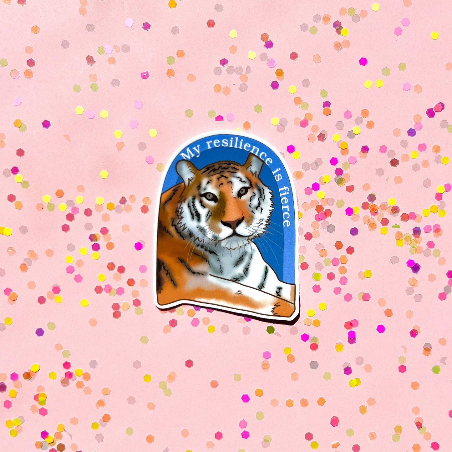 I am fierce sticker, therapy sticker, mental health sticker, gift for therapist, feminist sticker, tiger sticker, affirmations sticker