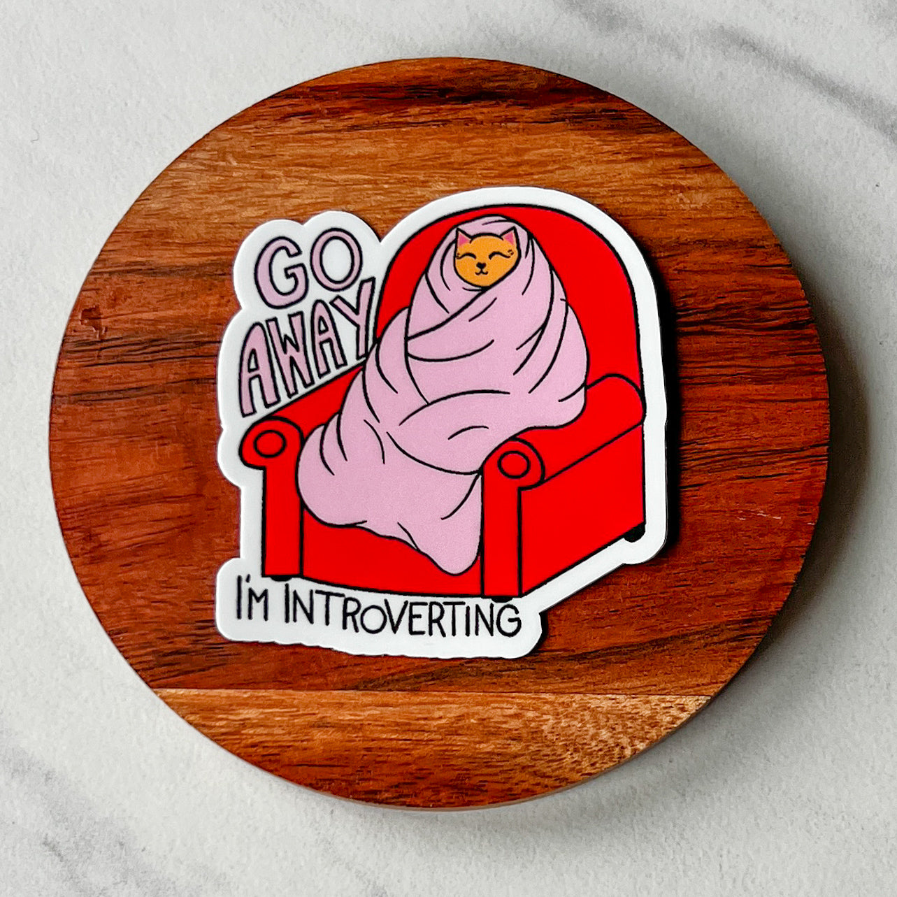 Go away I'm introverting sticker