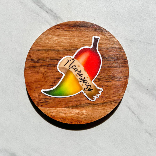 Neurospicy sticker, mental health sticker, waterproof sticker, water bottle sticker, ADHD sticker, Audhd, anxiety sticker, hot peppers