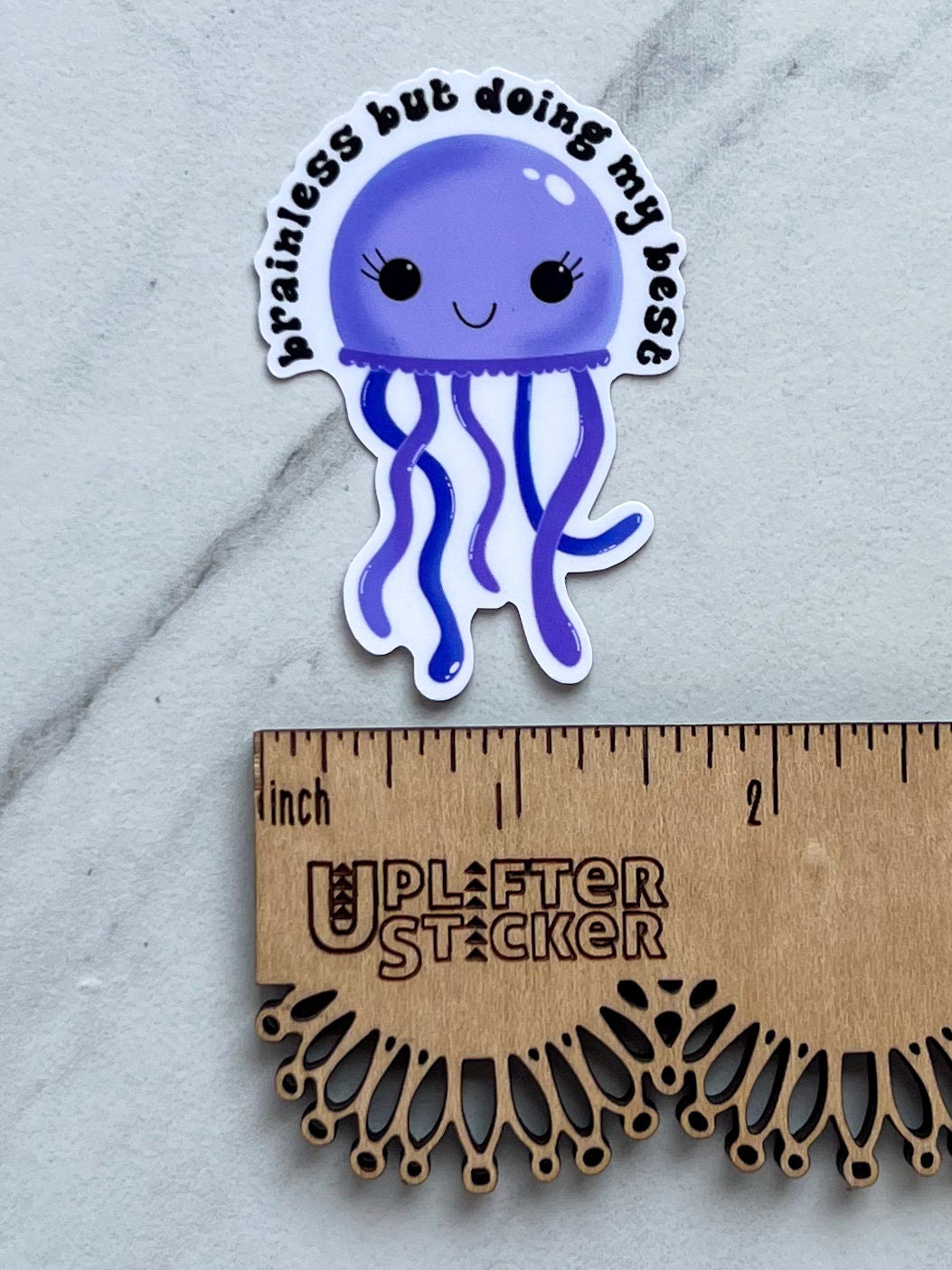 Brainless but doing my best sticker, motivational sticker, inspirational sticker, mental health sticker, mental health gift, therapy sticker