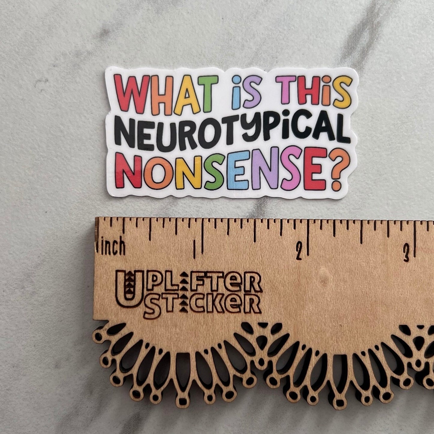 What is this neurotypical nonsense sticker, mental health sticker, empath sticker, therapist gift, stocking stuffer, neurodivergent