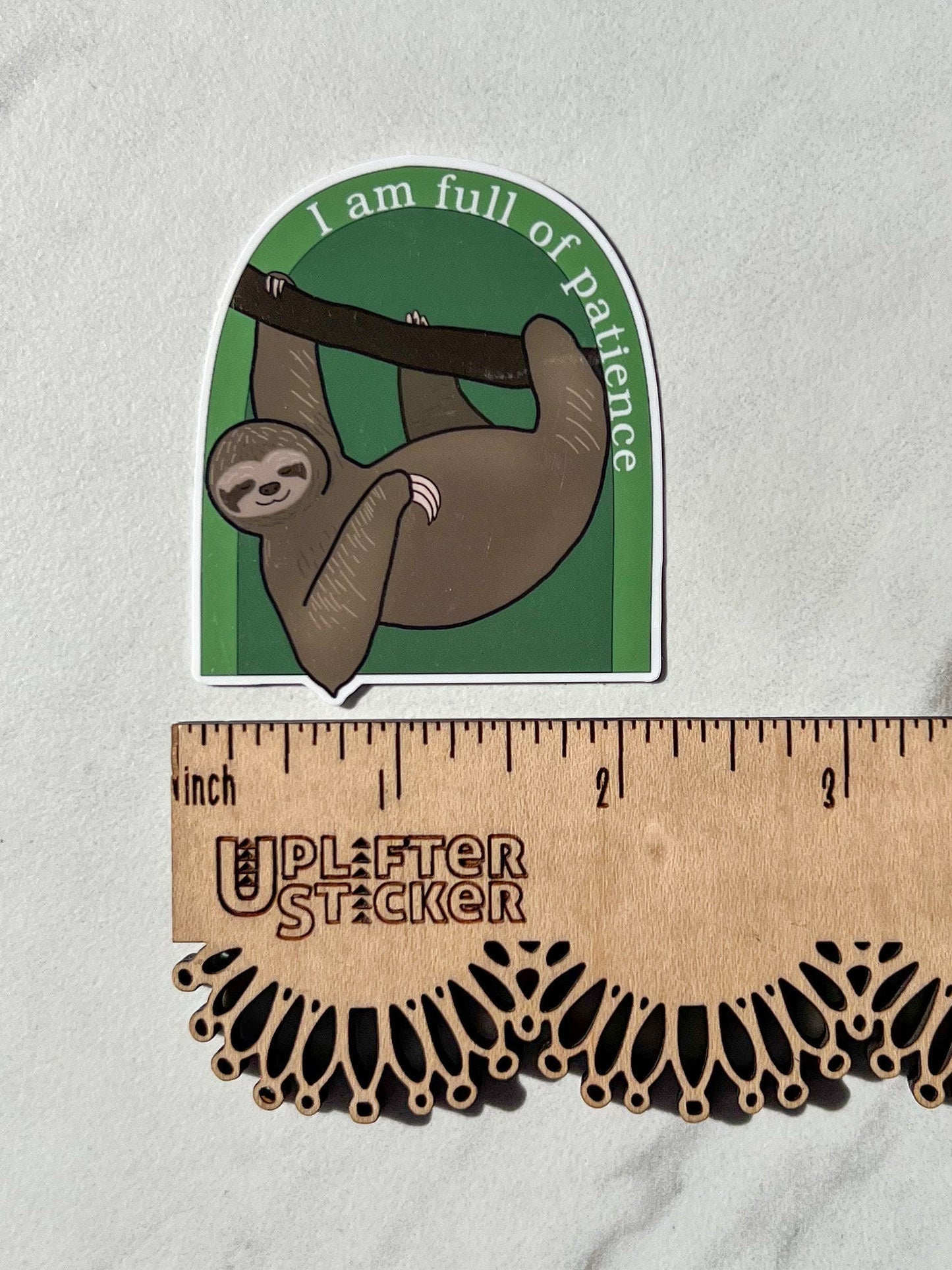 I can full of patience sticker, therapy sticker, mental health sticker, gift for therapist, feminist sticker, sloth sticker, affirmations