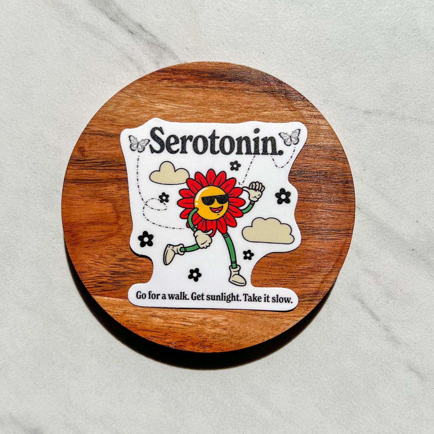 Serotonin sticker, mental health sticker, mental health awareness, therapist sticker, social worker sticker, chemical imbalance decal