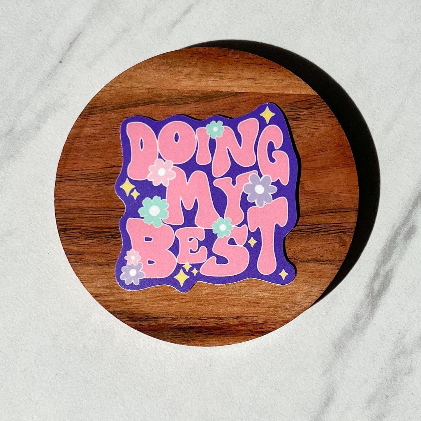 Doing my best sticker, purple sticker, mental health sticker, gift for mom, self love, mental health gift, motivational sticker, therapy