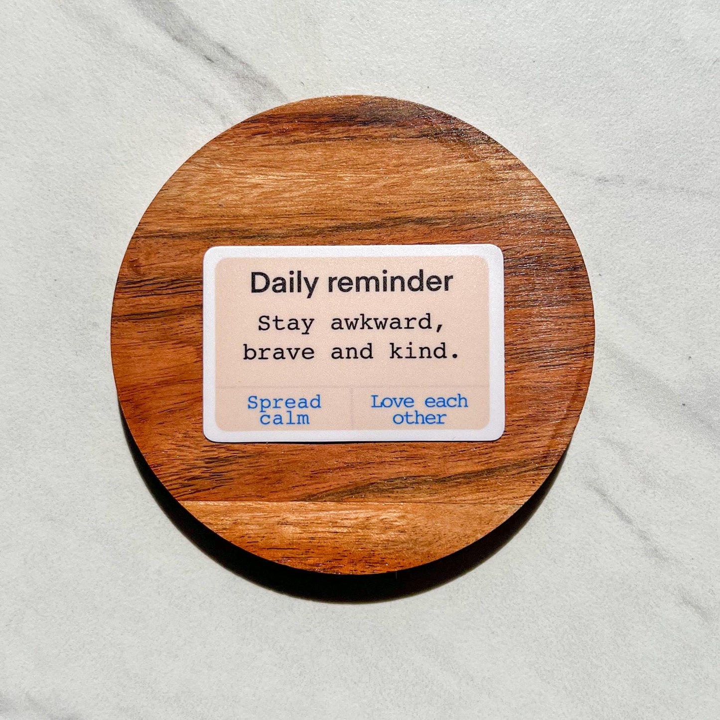 Daily reminder sticker, motivational stickers, be kind, stay awkward, be brave, let go, mental health stickers, mental health gift, therapy