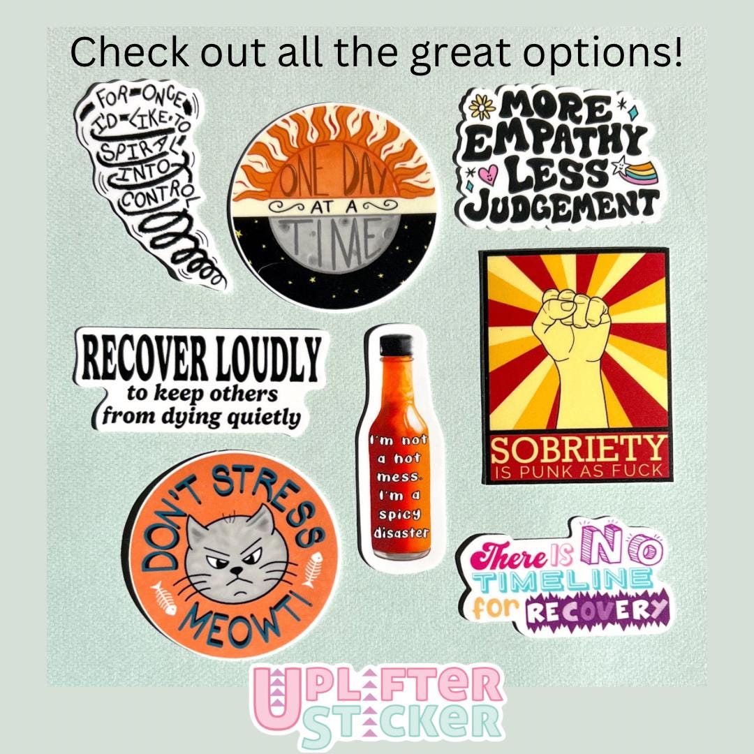 For once I'd like to spiral into control sticker, tornado sticker, mental health sticker