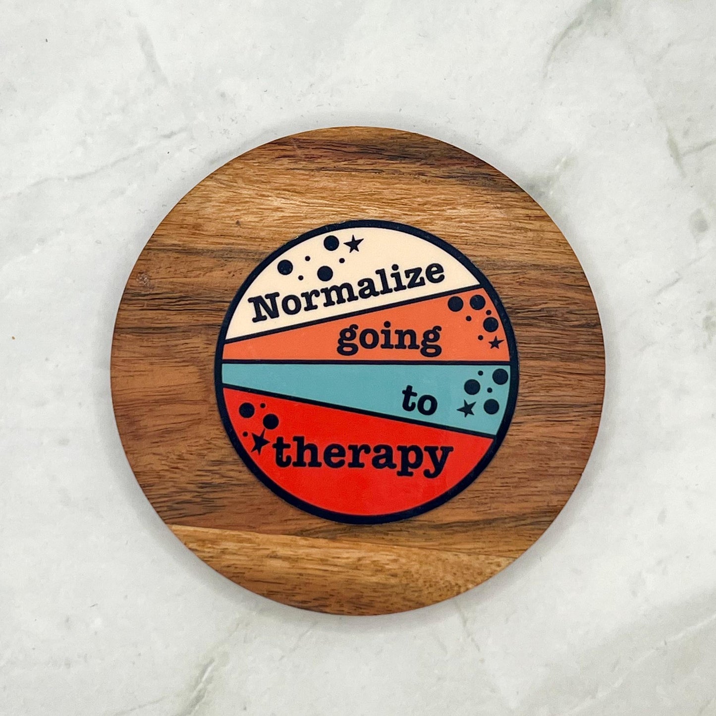 Normalize going to therapy sticker, water resistant sticker, mental health, boho sticker, therapy sticker, gift for wife, gift for husband