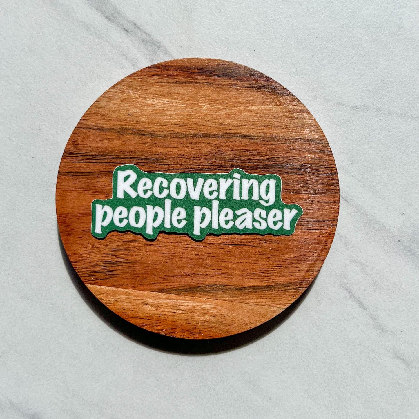 Recovering people pleaser sticker, mental health sticker, stocking stuffer, mental health gift, self love sticker, perfectionist gift