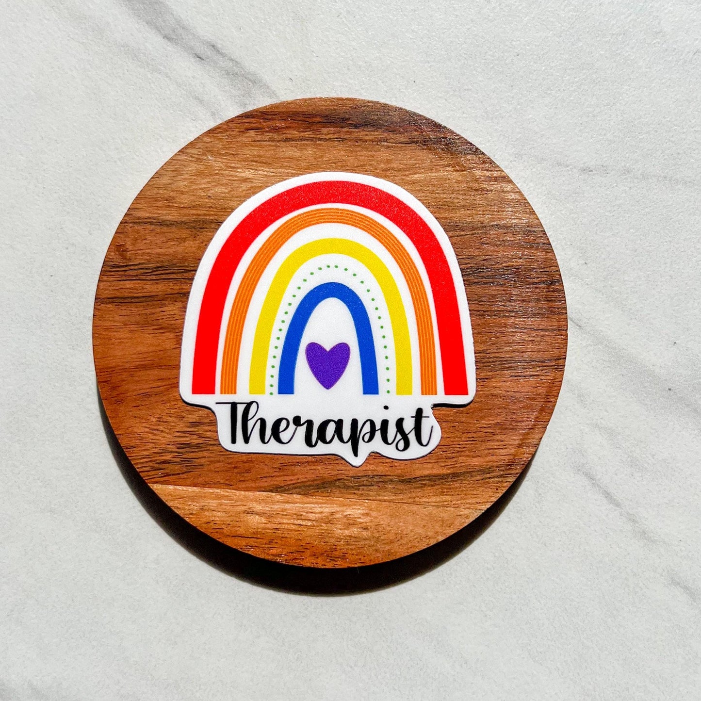 Therapist sticker, therapist rainbow, therapy sticker, rainbow sticker, MSSW sticker, sticker gift, mental health gift