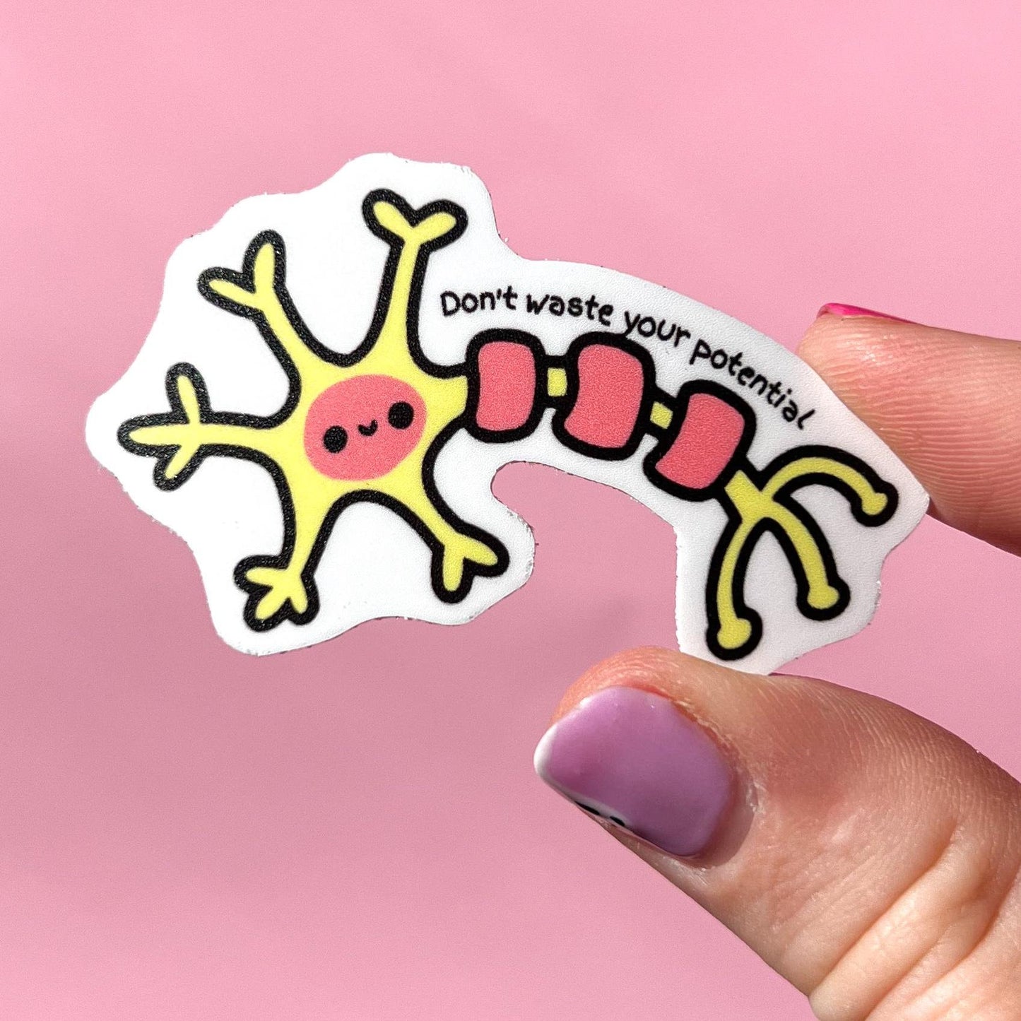 Don't waste your potential sticker, neuron sticker, neurons that fire together work together, therapy sticker, therapist sticker