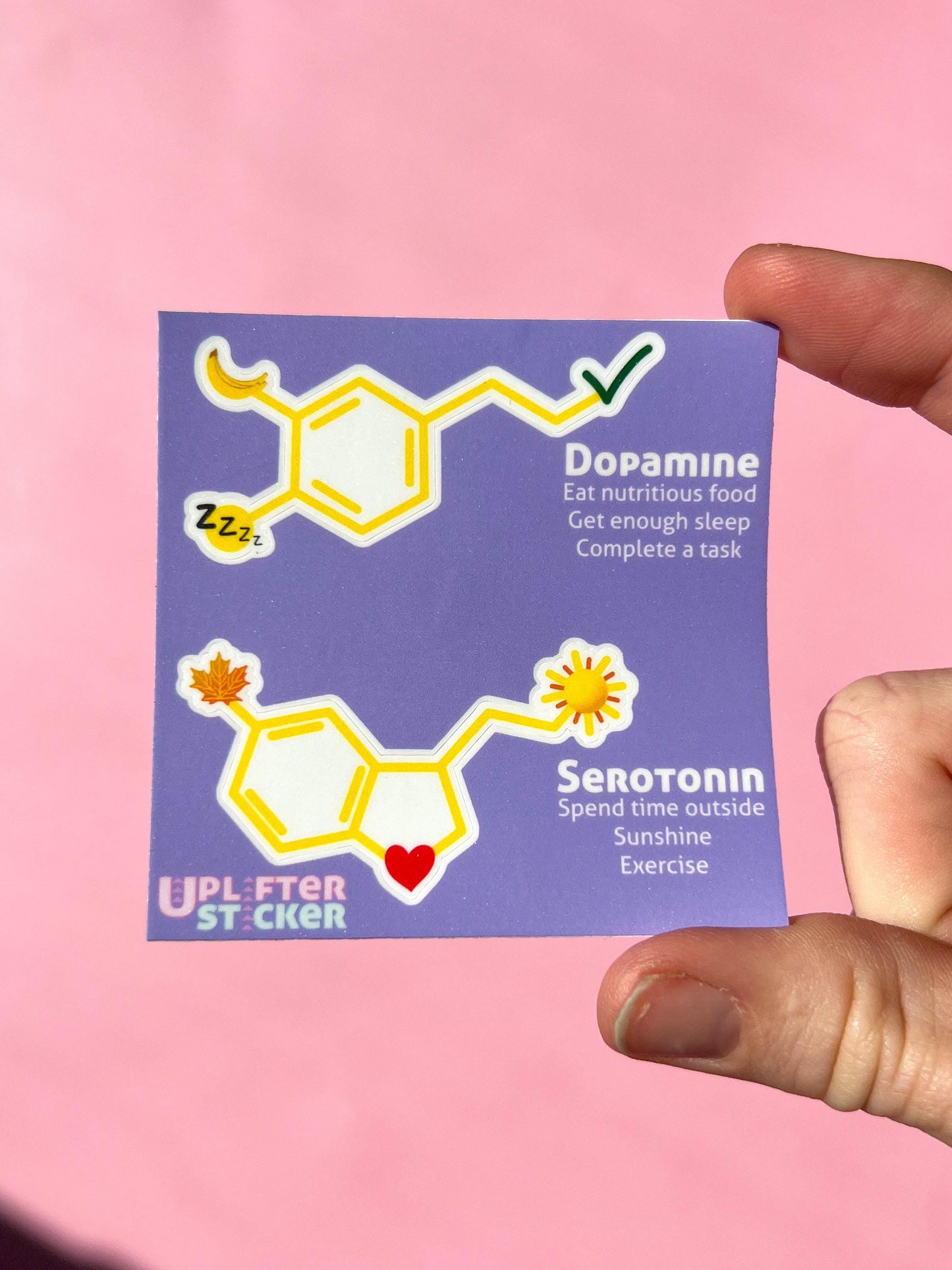 serotonin and dopamine sticker, motivational sticker, serotonin sticker, dopamine sticker, mental health gift, sticker pack