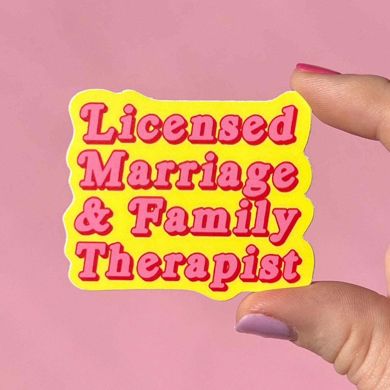 Therapist sticker, LMFT sticker, counselor sticker, therapist sticker, mental health advocate, easy gift for therapist, therapy gift