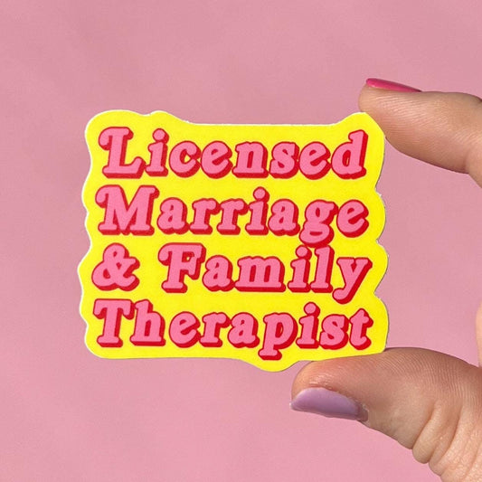 Therapist sticker, LMFT sticker, counselor sticker, therapist sticker, mental health advocate, easy gift for therapist, therapy gift