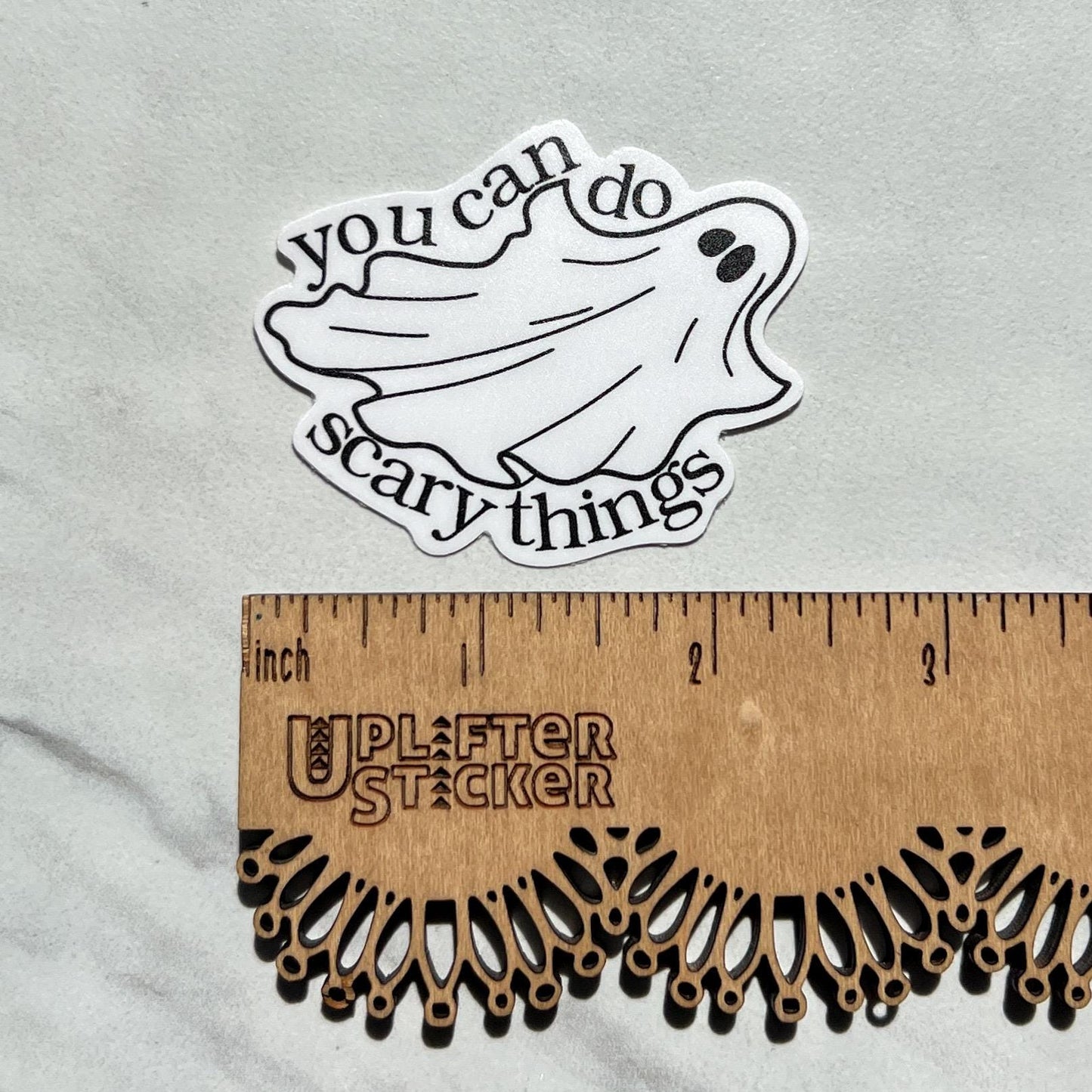 You can do scary things sticker, waterproof sticker, anxiety sticker, therapy sticker, therapist sticker, school sticker, ghost sticker