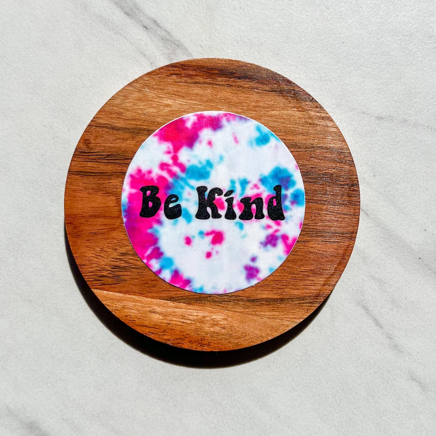 Be Kind sticker, be kind world sticker, be kind tie dye sticker, kids sticker, water bottle sticker for kids, dishwasher safe sticker