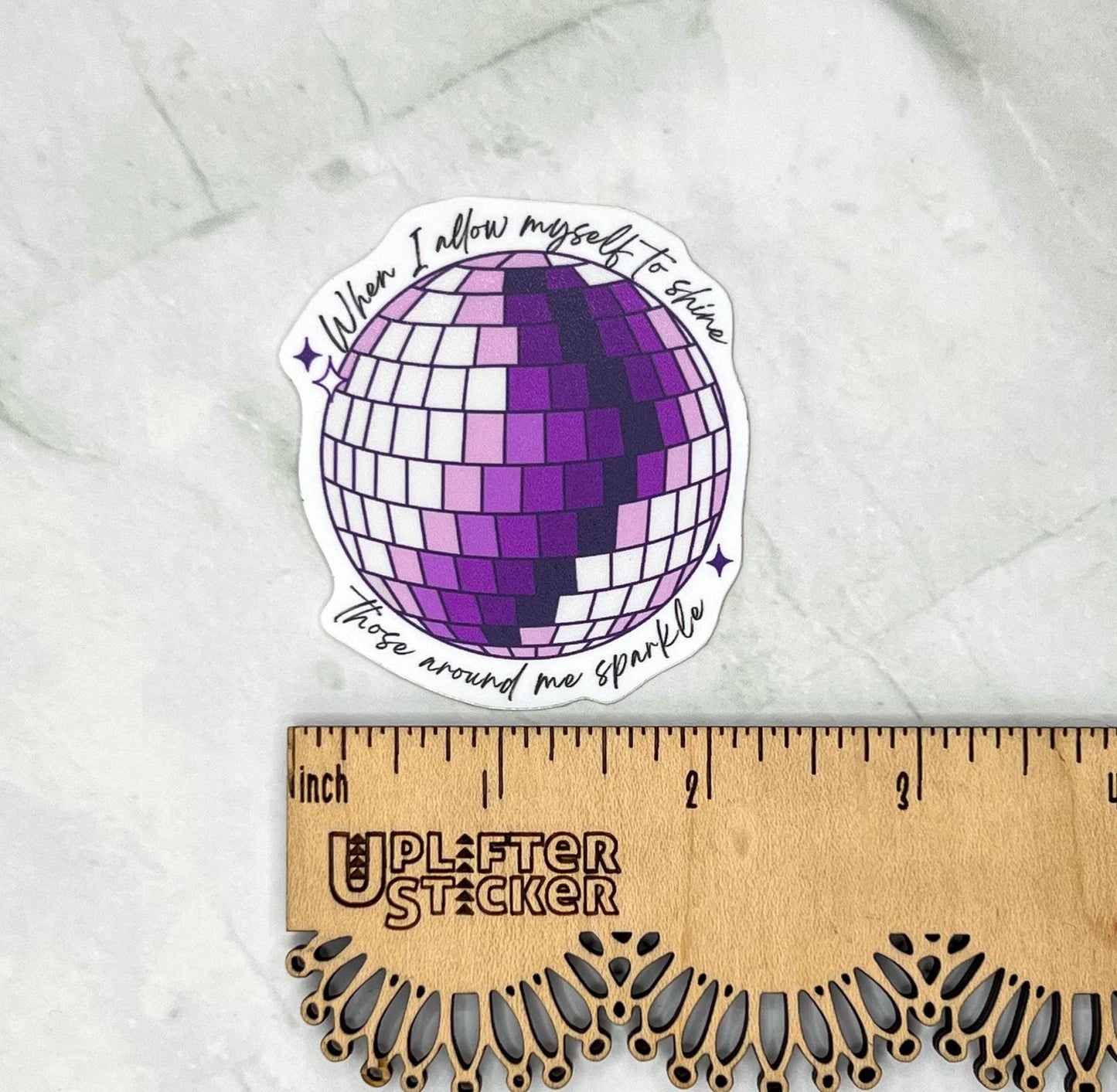 When I allow myself to shine those around me sparkle sticker, mental health sticker, waterproof sticker, water bottle sticker, therapy