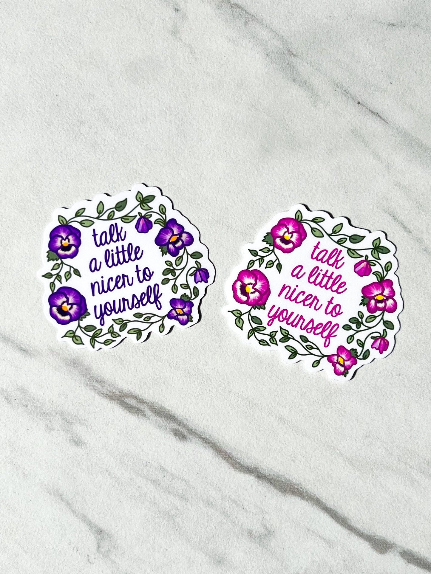 Talk a little nicer to yourself sticker, therapy sticker, mental health sticker, gift for therapist,  affirmations, daily reminder, neda