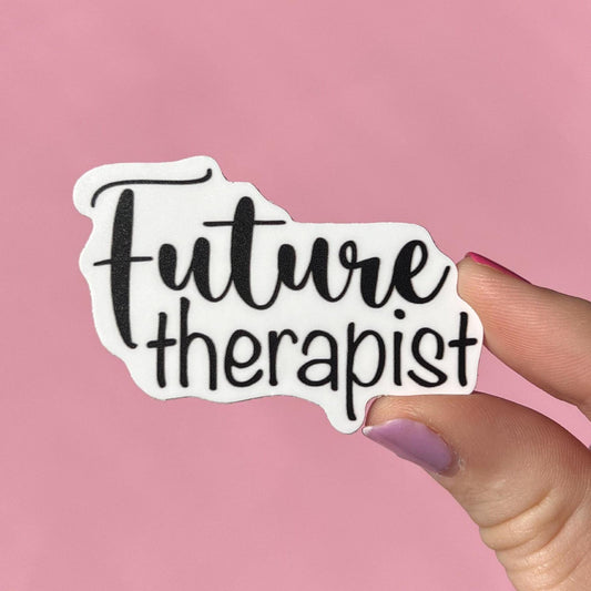 Future therapist sticker, water resistant sticker, mental health, boho sticker, water bottle sticker, therapist gift, mental health gift