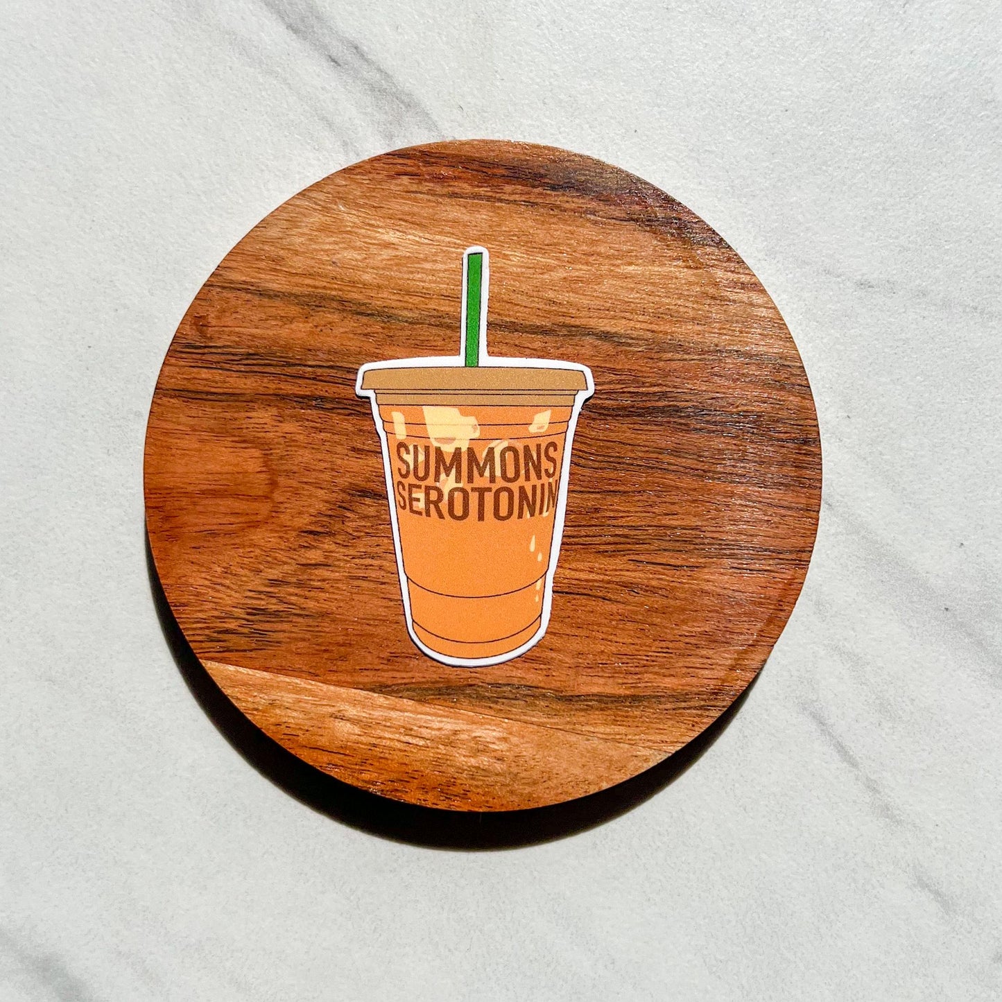 Summons serotonin sticker, motivational sticker, ice coffee sticker, serotonin sticker, Tik tok sticker, caffeine sticker, mental health