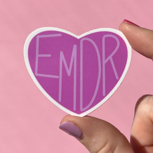 EMDR sticker, spiral sticker, trauma therapy, social worker, LCSW, therapist, counselor, LCPC, mental health awareness