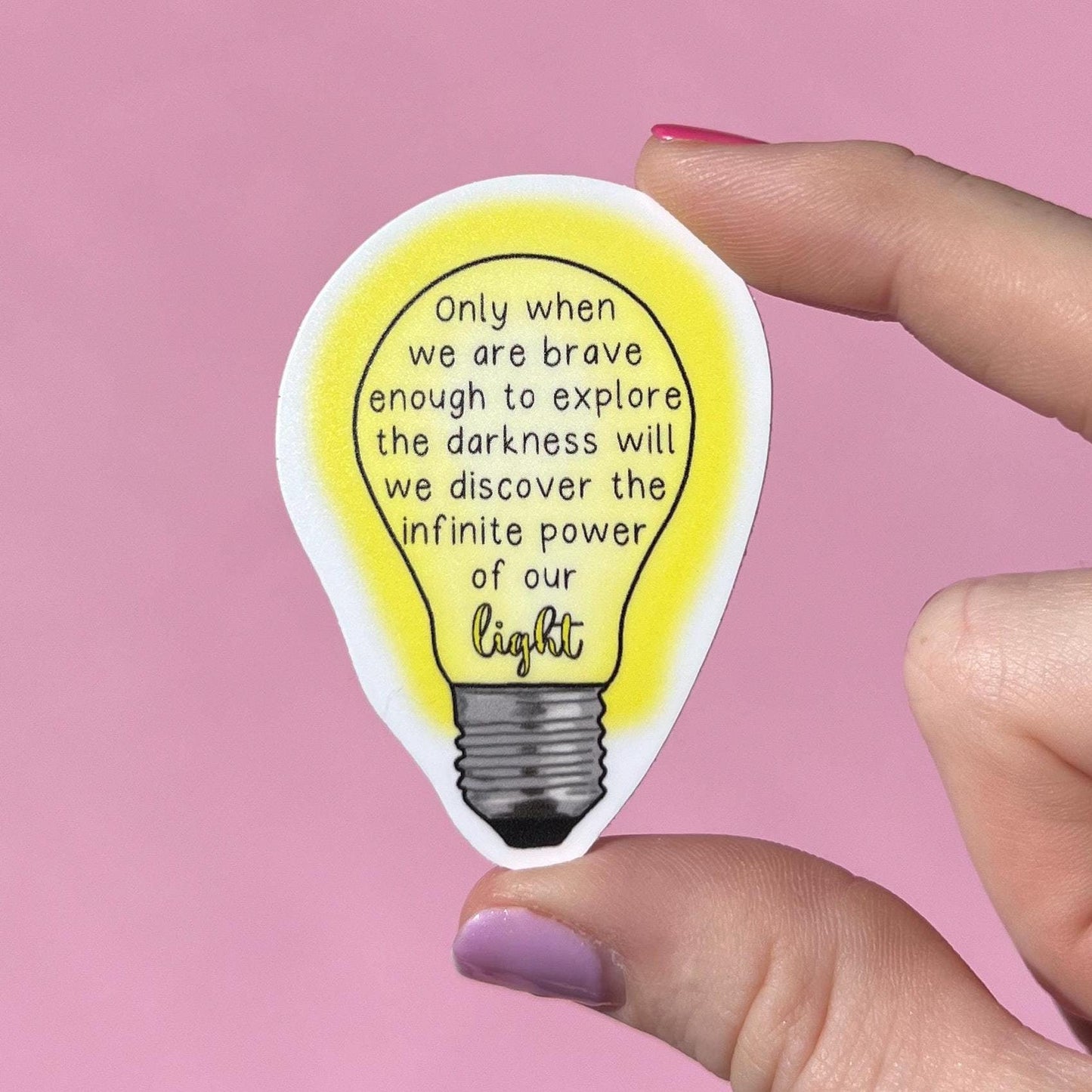 Infinite power of our light sticker, motivational stickers, inspirational sticker, mental health stickers, mental health gift, therapy gift