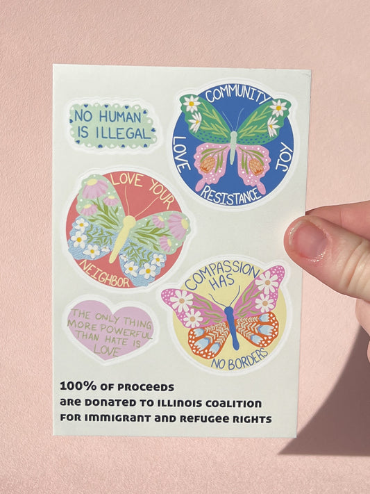Immigration sticker sheet