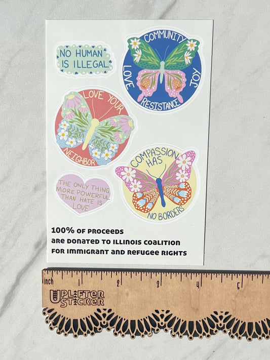 Immigration sticker sheet