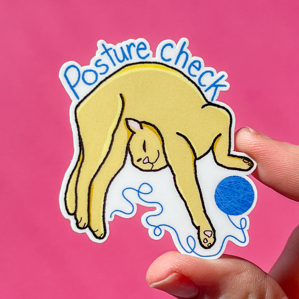 Posture check sticker, hyper mobility decal, ehlers-danlos syndrome sticker