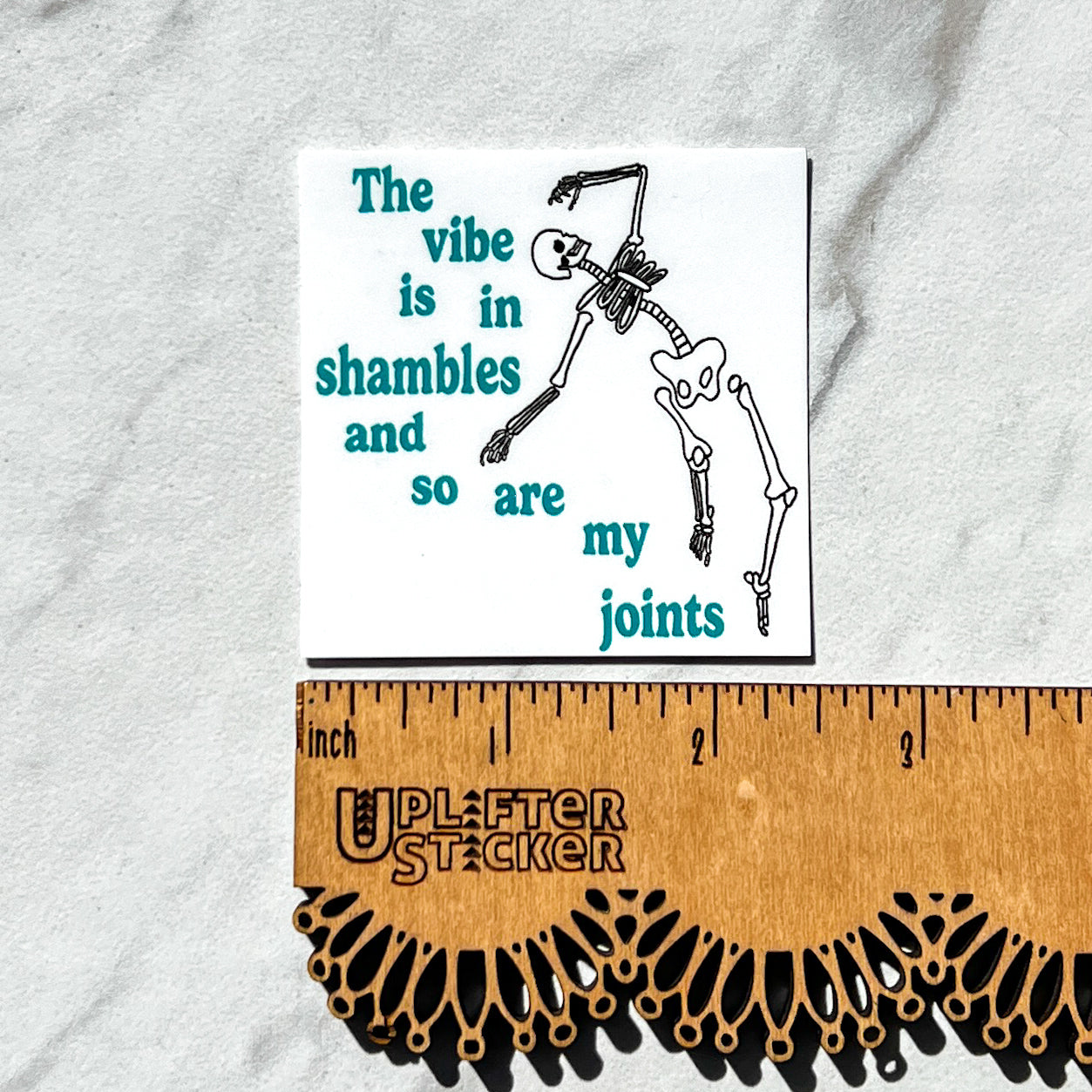 The vibe is in shambles and so are my joints sticker, hyper mobility decal, ehlers-danlos syndrome sticker