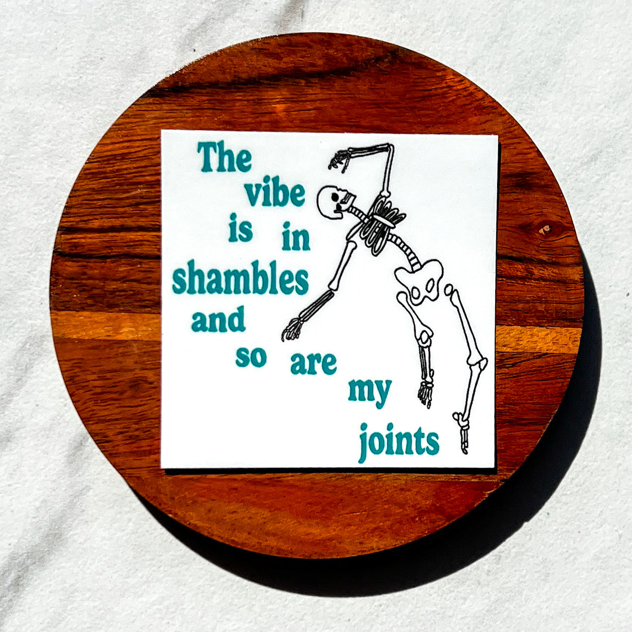 The vibe is in shambles and so are my joints sticker, hyper mobility decal, ehlers-danlos syndrome sticker