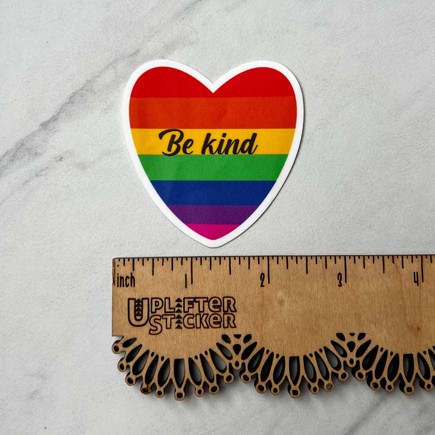 Be Kind sticker, mental health sticker,  stocking stuffer, mental health gift, self love sticker, rainbow sticker, be kind rainbow sticker