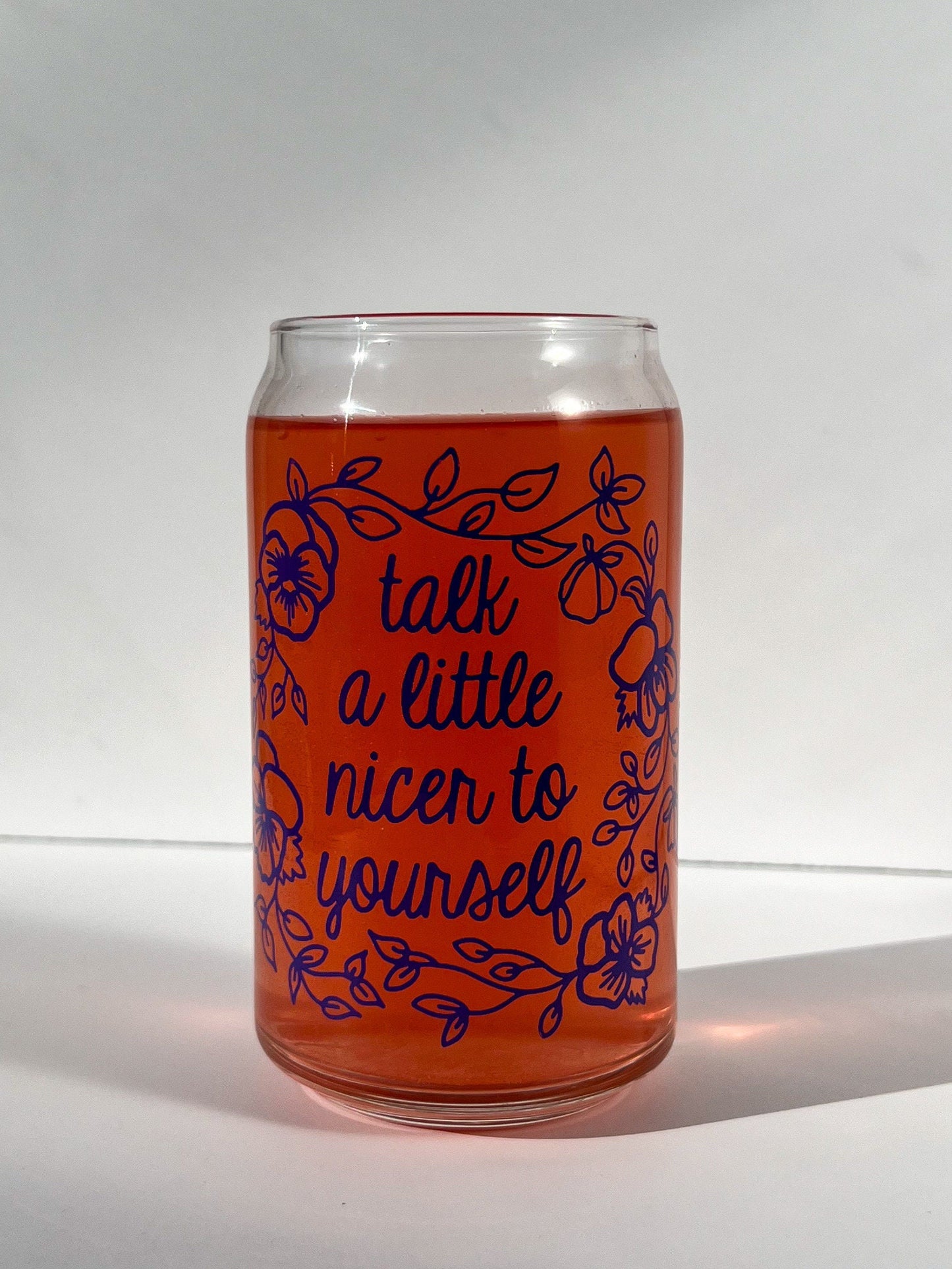 Dishwasher safe Talk a little nicer to yourself cup, therapy cup, mental health cup, gift for therapist,  affirmations, affirmation