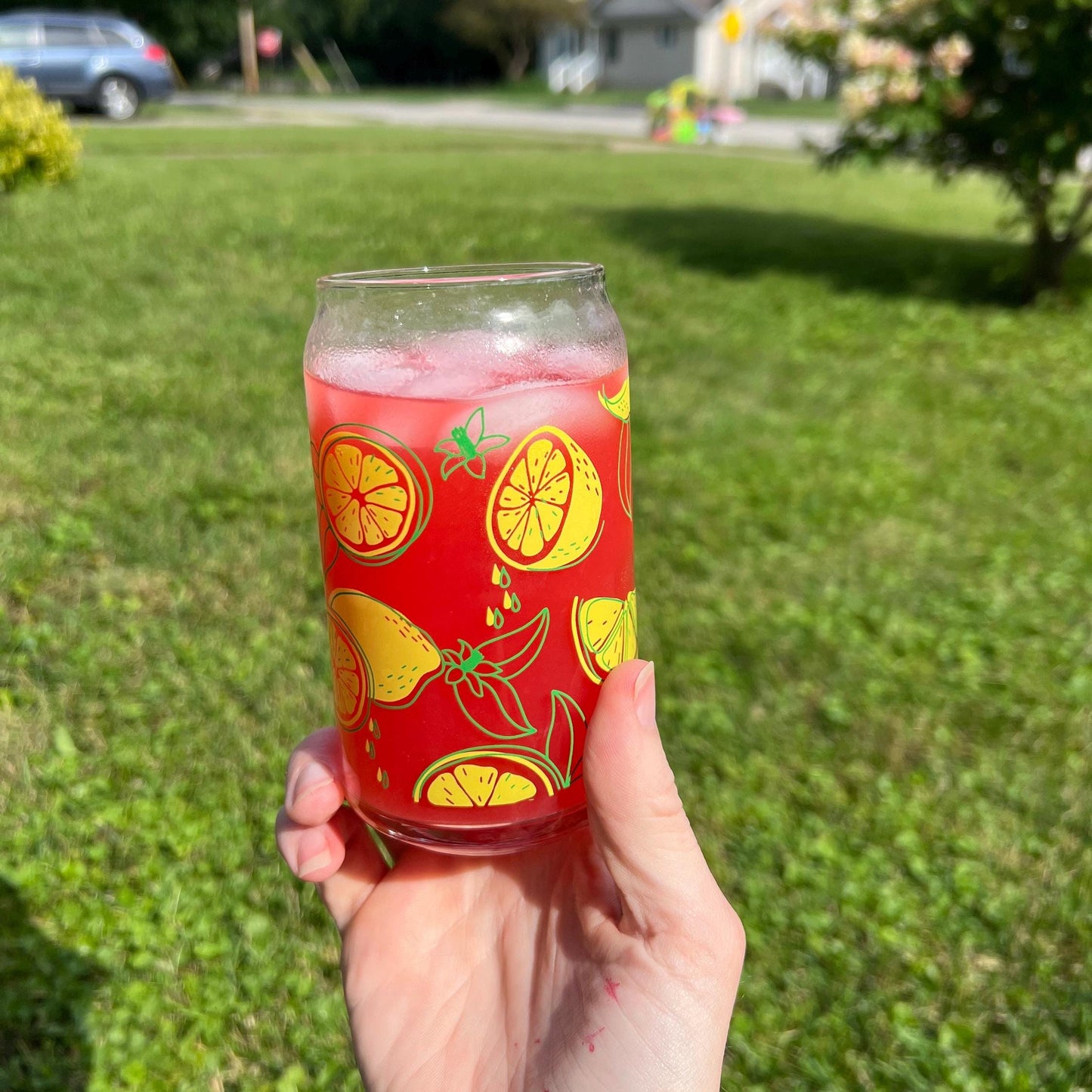 Dishwasher safe cup! Lemons cup, mental health cup, gift for therapist, vintage style, lemonade cup, gift for her bamboo lid & glass straw