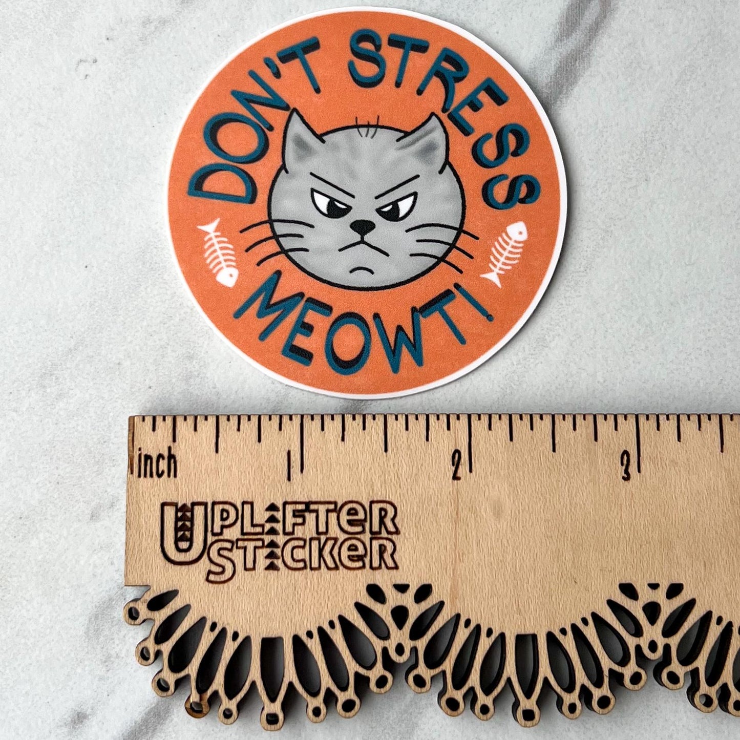 Don't stress meowt sticker, mental health sticker, therapy sticker