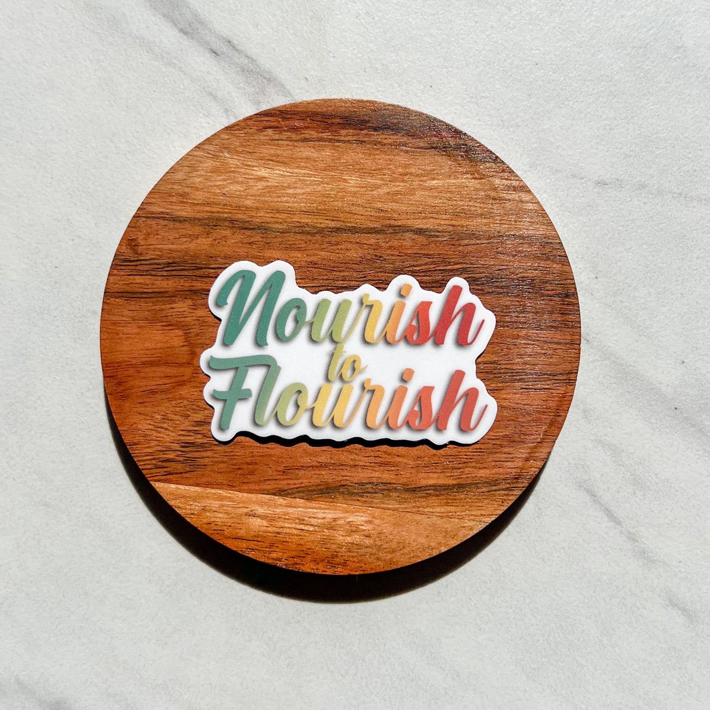 Eating disorder recovery sticker, Nourish to Flourish sticker, NEDA sticker, water bottle sticker, mental health gift, ED sticker, self love
