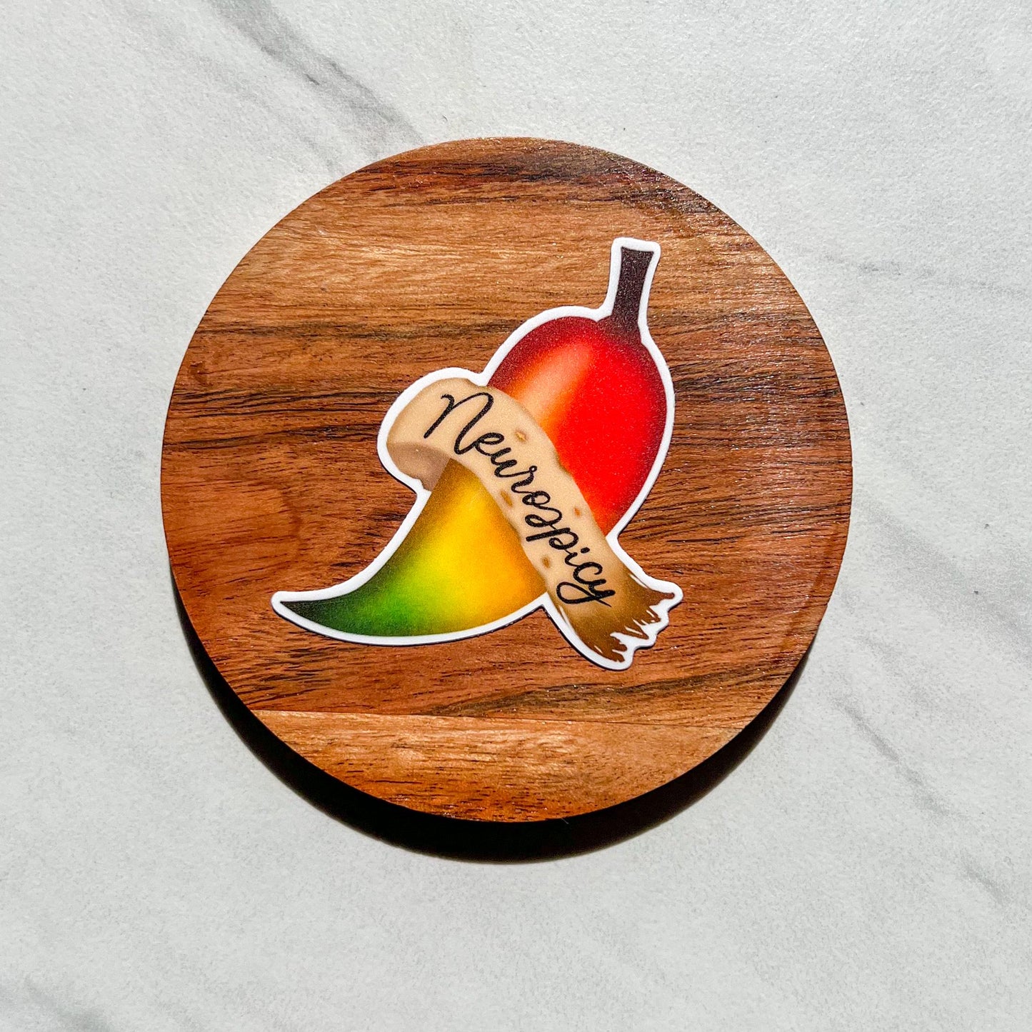 Neurospicy sticker, mental health sticker, waterproof sticker, water bottle sticker, ADHD sticker, Audhd, anxiety sticker, hot peppers