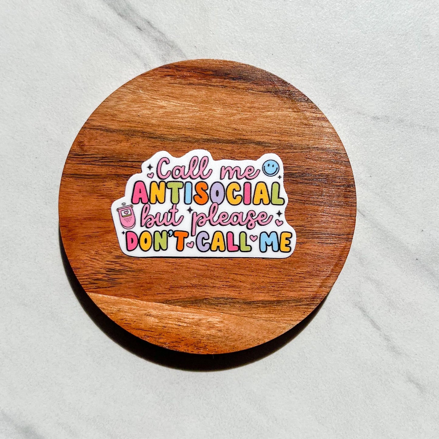 Call me antisocial but please don’t call me sticker, mental health sticker, empath sticker, therapist gift, stocking stuffer, introvert gift