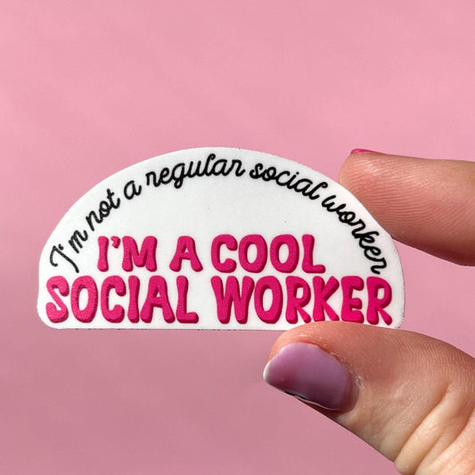 I’m not a regular social worker sticker, therapy sticker, mental health sticker, gift for therapist, I’m a cool social worker