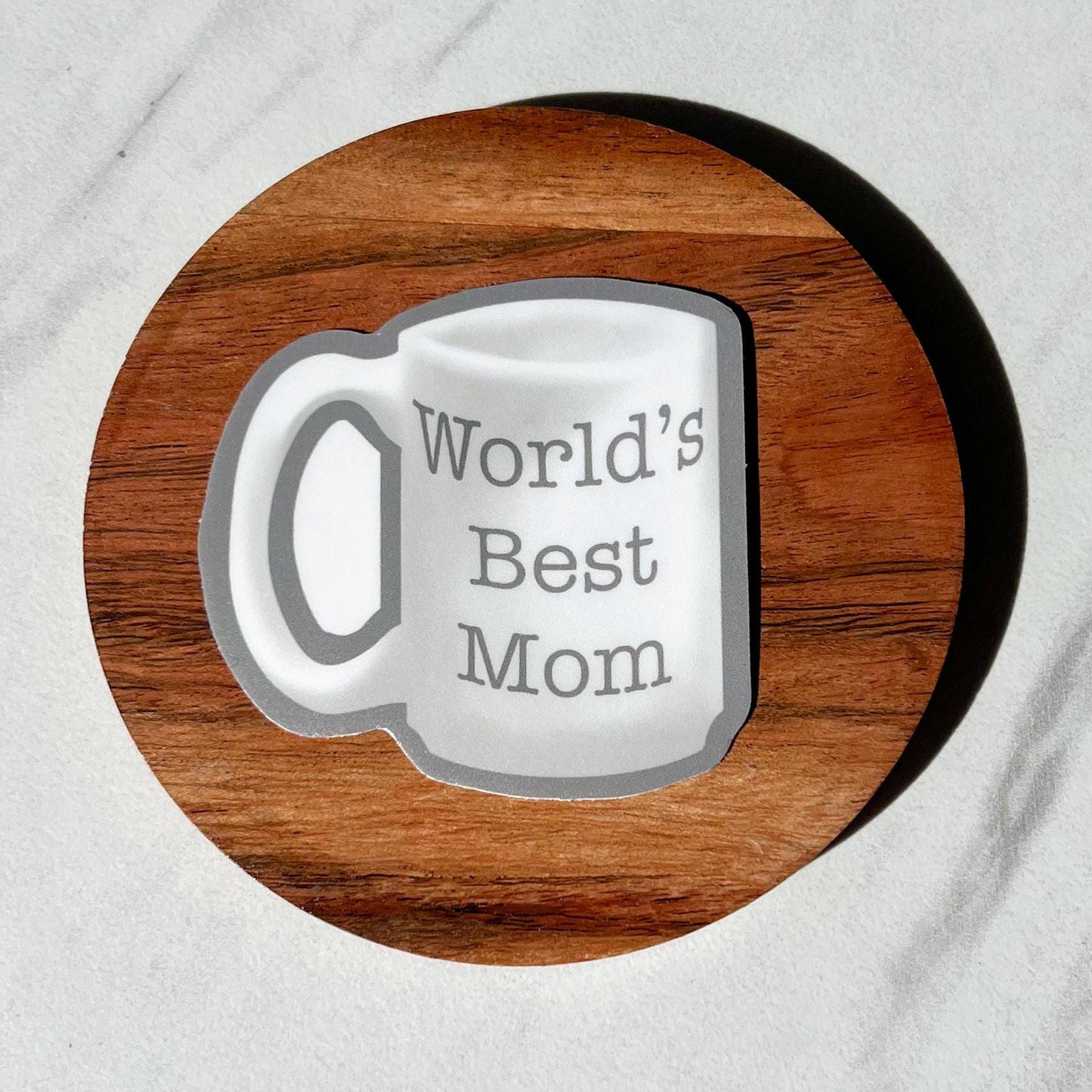 World's best mom sticker, worlds best mom sticker, gift for mom, gift for her, the office sticker, mom to be gift, coffee cup sticker