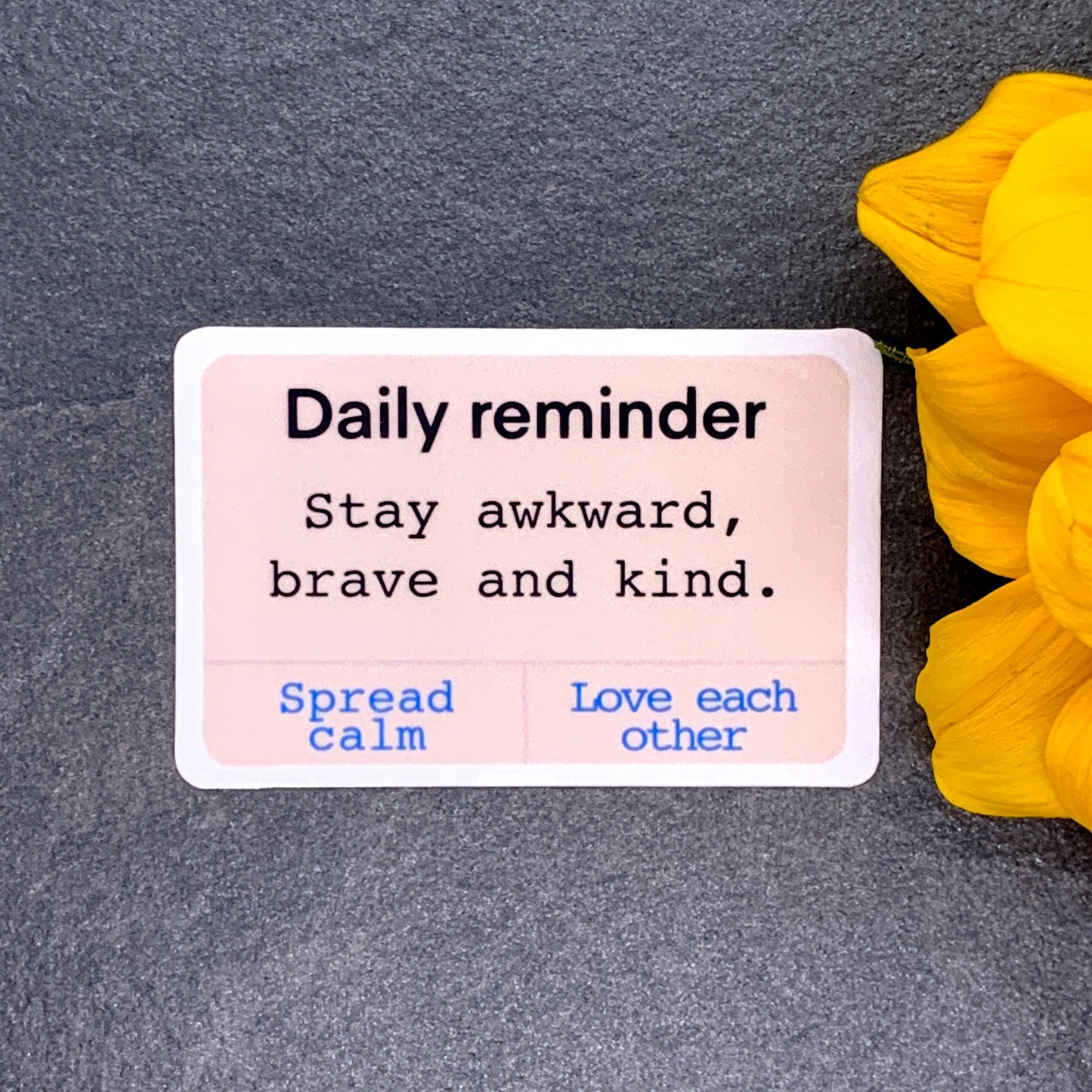 Daily reminder sticker, motivational stickers, be kind, stay awkward, be brave, let go, mental health stickers, mental health gift, therapy