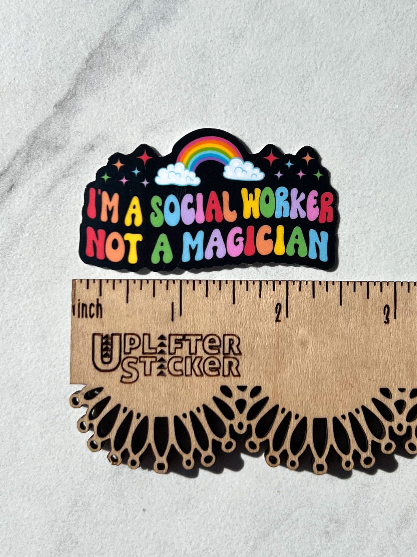 I’m a social worker, not a magician sticker, therapy sticker, mental health sticker, gift for therapist, stocking stuffer, funny sticker