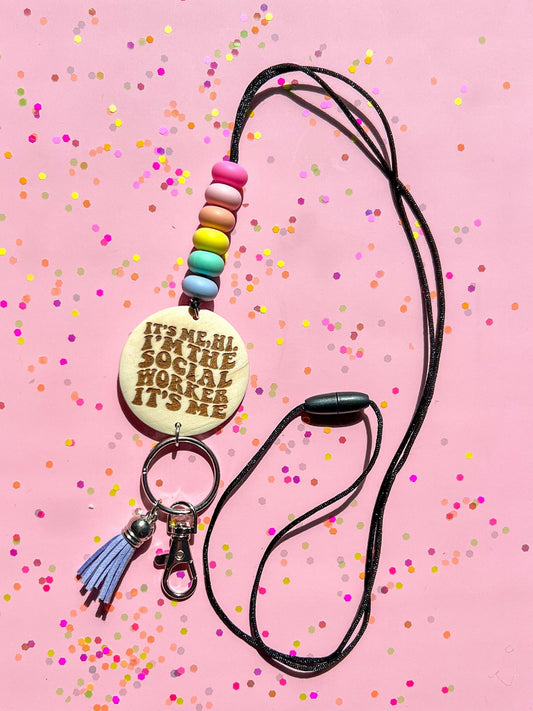 Therapist lanyard, Social worker lanyard, swiftie mental health lanyard, therapist gift, social worker gift, mental health matters gift