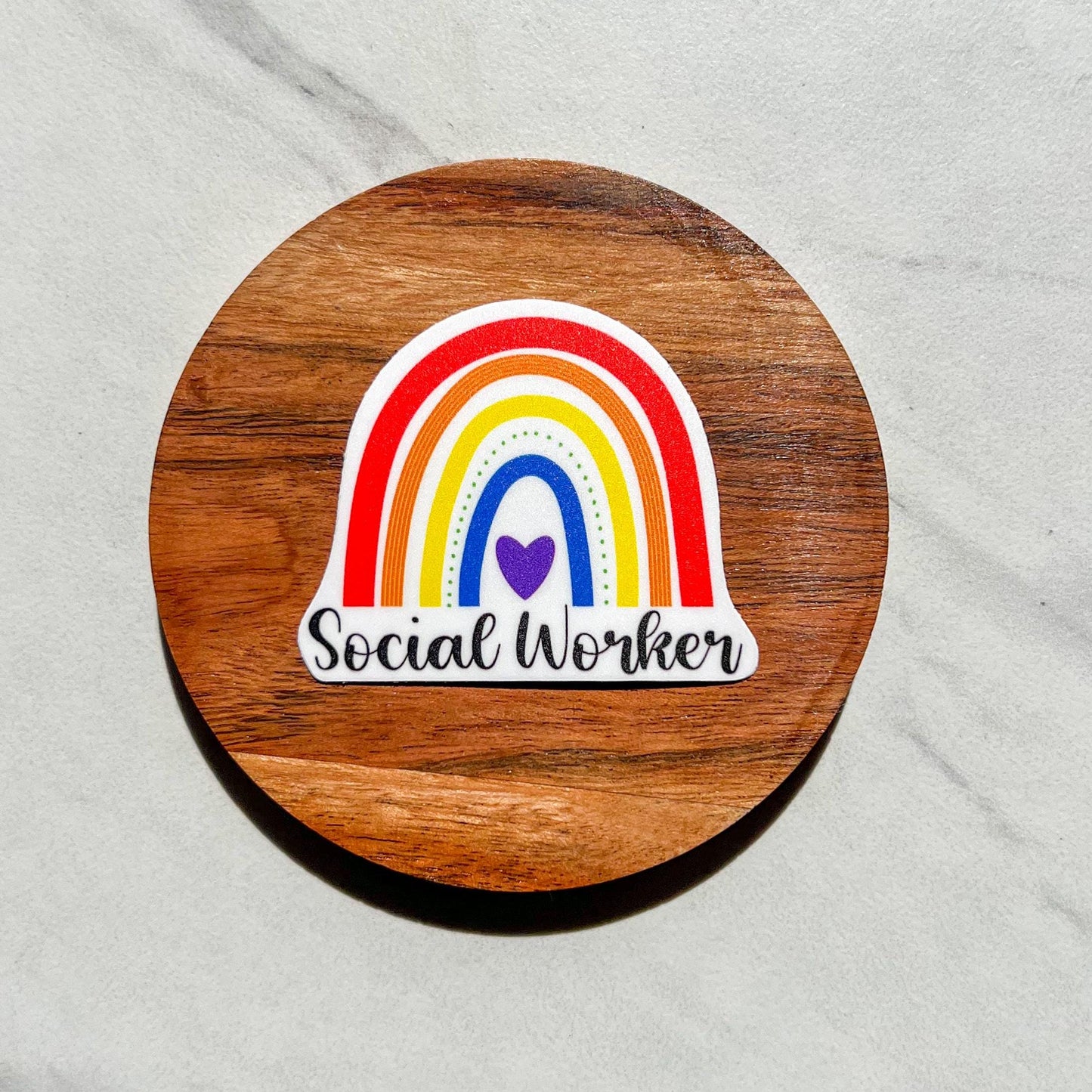 Social worker sticker, social worker rainbow, therapy sticker, rainbow sticker, LCSW sticker, sticker gift, mental health gift, LCSW