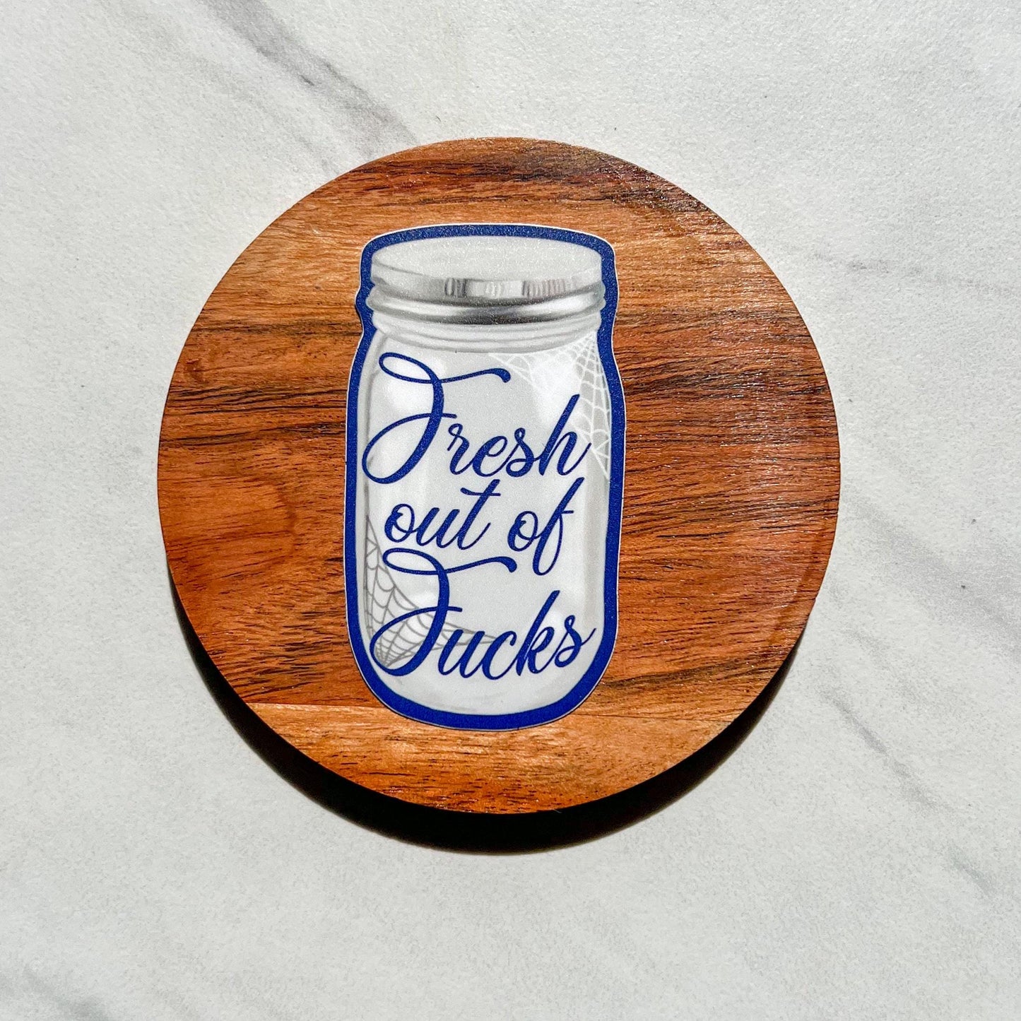 Fresh out of fucks sticker, mental health sticker, waterproof sticker, water bottle sticker, therapist sticker, adhd sticker, anxiety