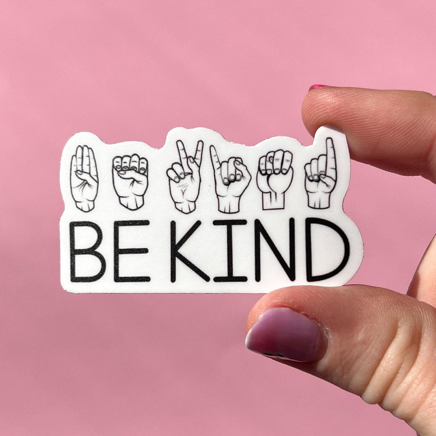 Be kind sticker, ASL sticker, adhd sticker, sensory disorder sticker, therapy sticker, autism sticker, neurodiversity sticker, therapist
